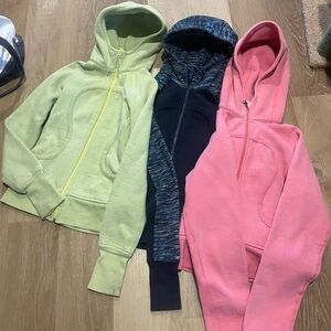 Lululemon Hoodie bundle Pink Blue Green